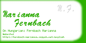 marianna fernbach business card